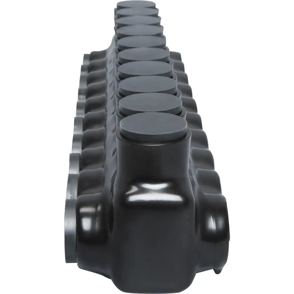 Polaris 10-Port Black Multi-Tap Pre-Insulated Connector, 4 AWG to
