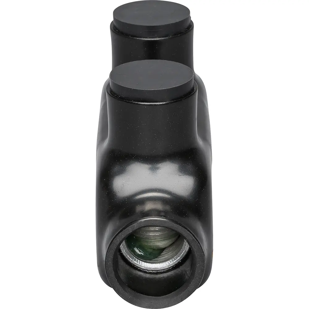 Polaris 2-Port Black Multi-Tap Pre-Insulated Connector, 6 AWG