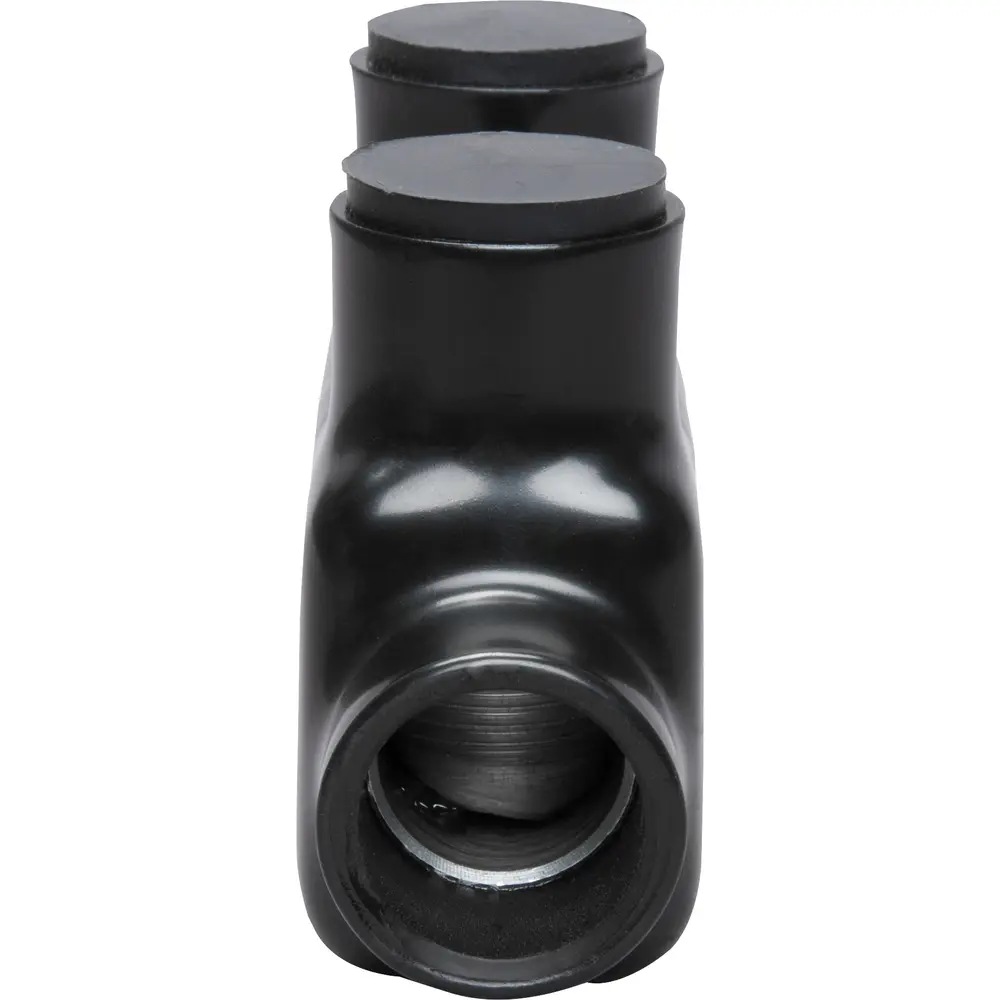 Polaris 2-Port Black Multi-Tap Pre-Insulated Connector, 4 AWG to