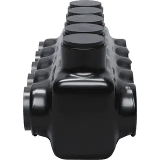 Polaris 5-Port Black Multi-Tap Pre-Insulated Connector, 6 AWG to