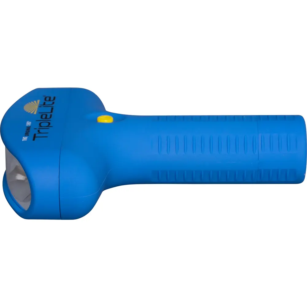Flashlight, 180°, Large, 565 lm, 8 hr, Integrated AA, Blue