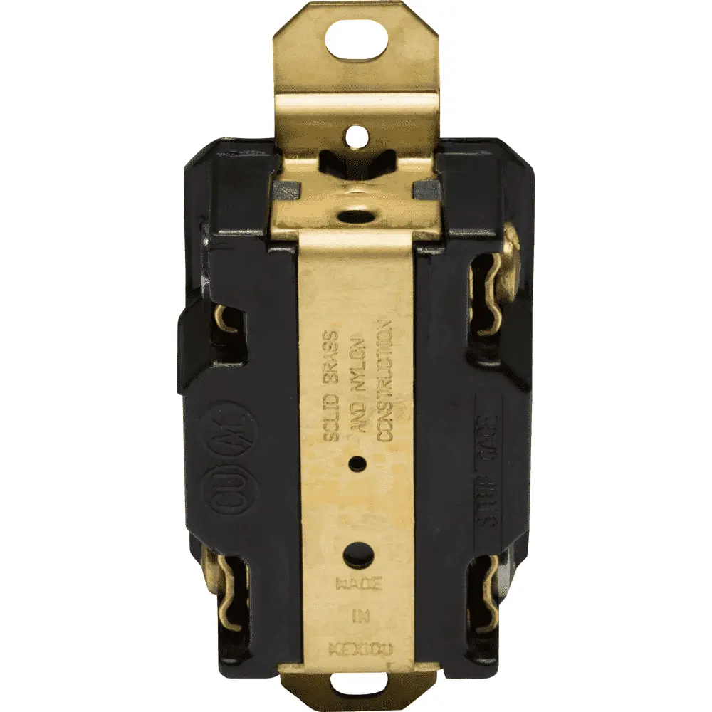 20 A 125/250 VAC Turnlok® Single Receptacle, L14-20R, Black