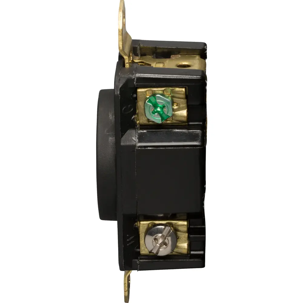 30 A 125 VAC Turnlok® Locking Single Receptacle, L5-30R, Black