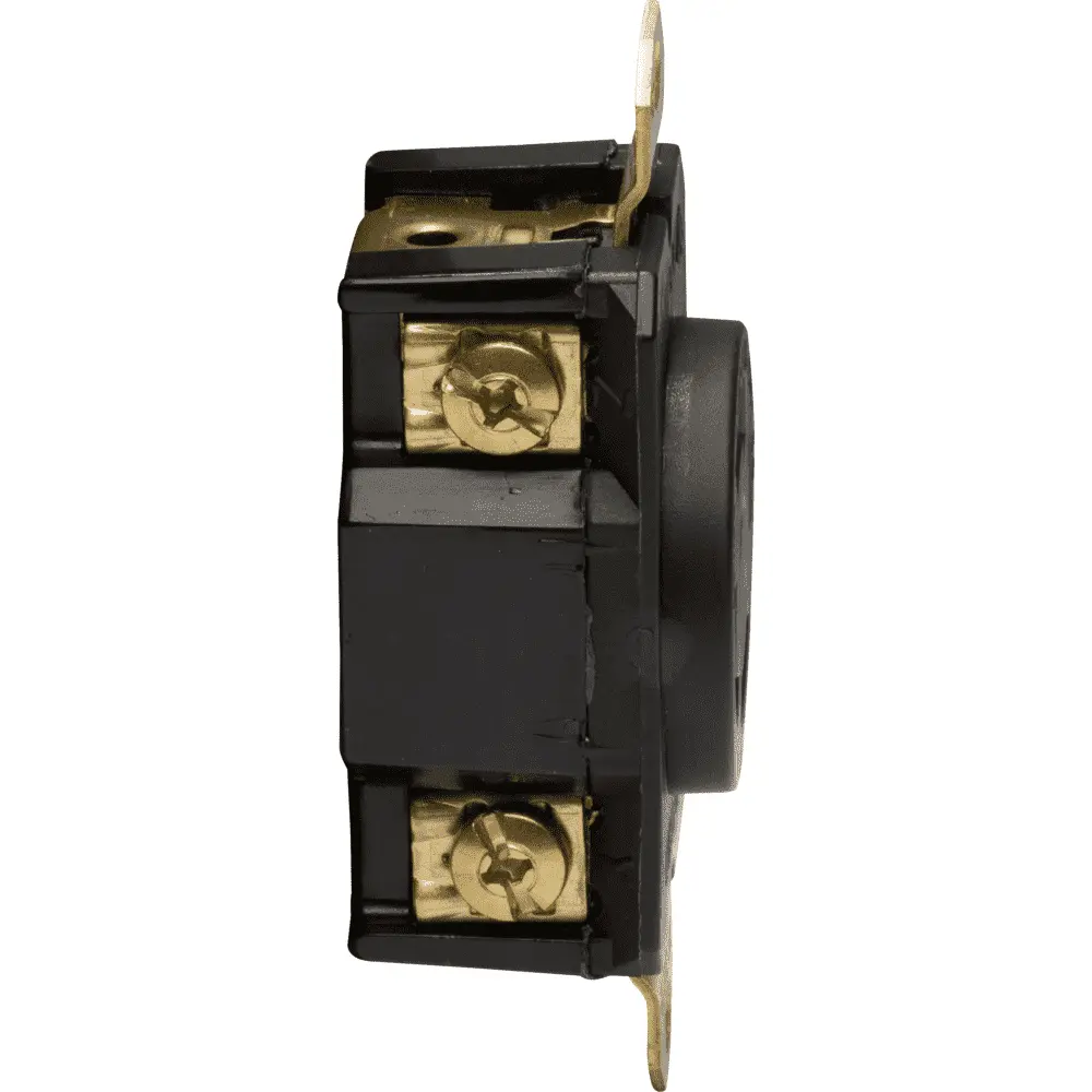 OUT1～25 30 A 250 VAC Turnlok® Single Receptacle, L15-30R, Black