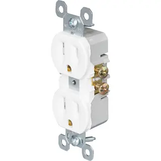 15A 125V Trademaster® Duplex Receptacle, White