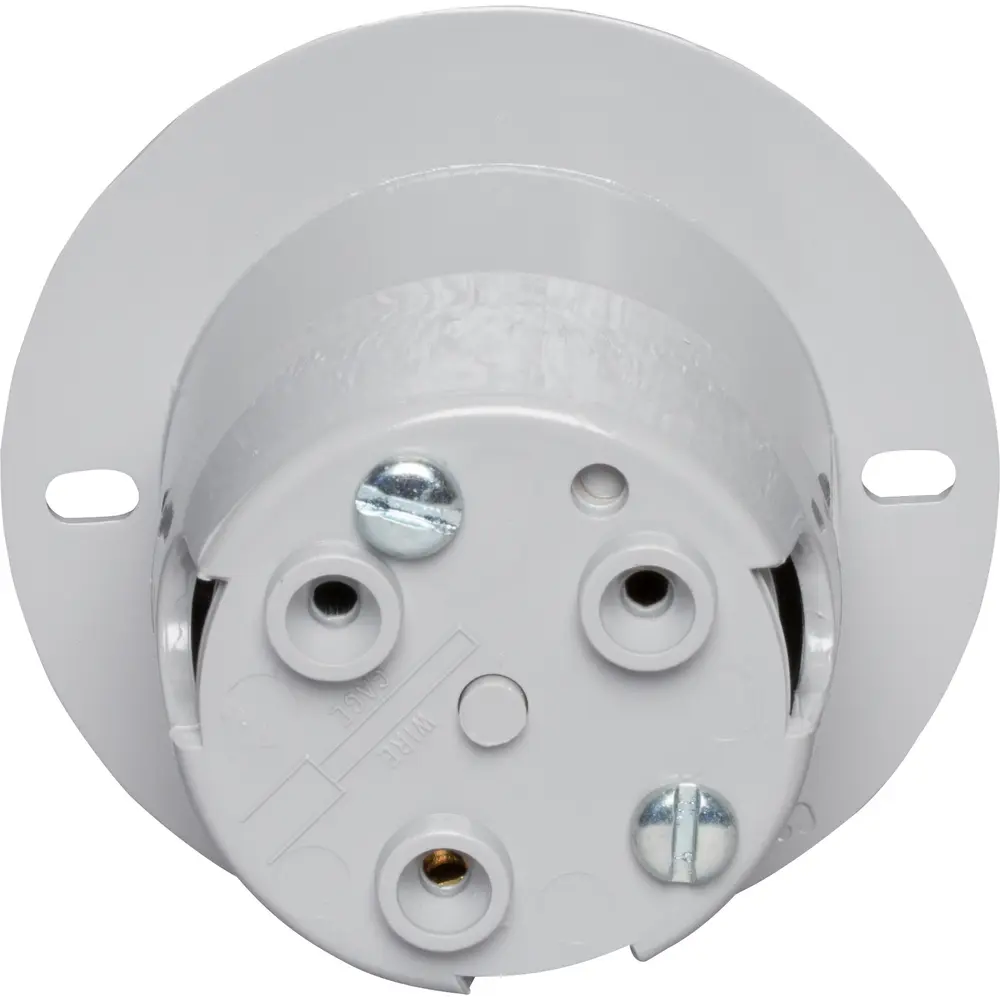 15 A 125 VAC Flanged Straight Blade Inlet, Gray