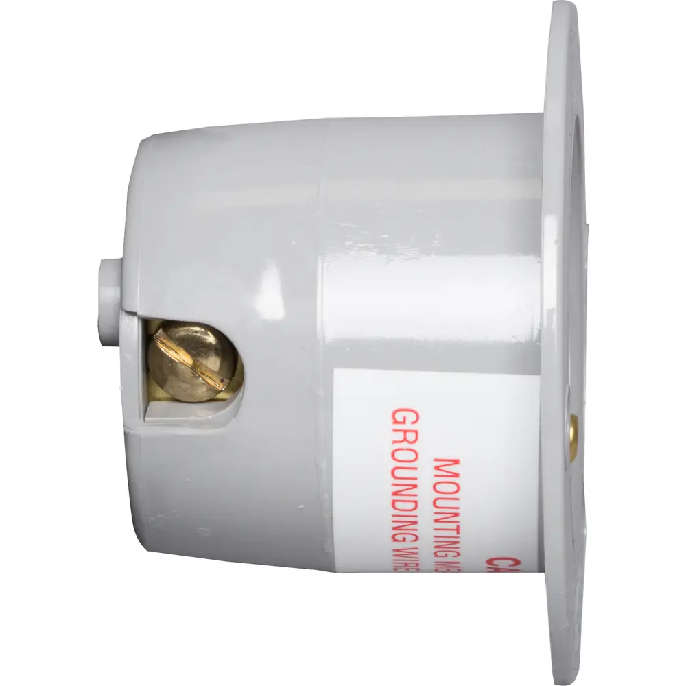 15 A 125 VAC Flanged Straight Blade Inlet, Gray