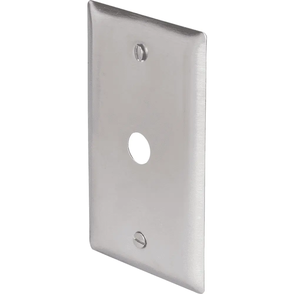 Single-Gang Communication Wall Plate, 0.53 in. Round Diameter ...