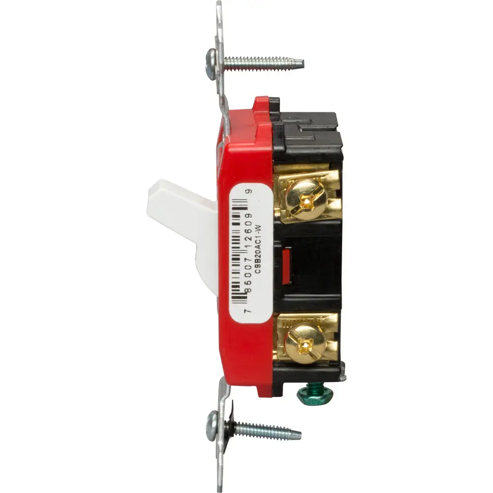 20A 120/277V Hard Use Spec-Grade Switch, Single-Pole, White