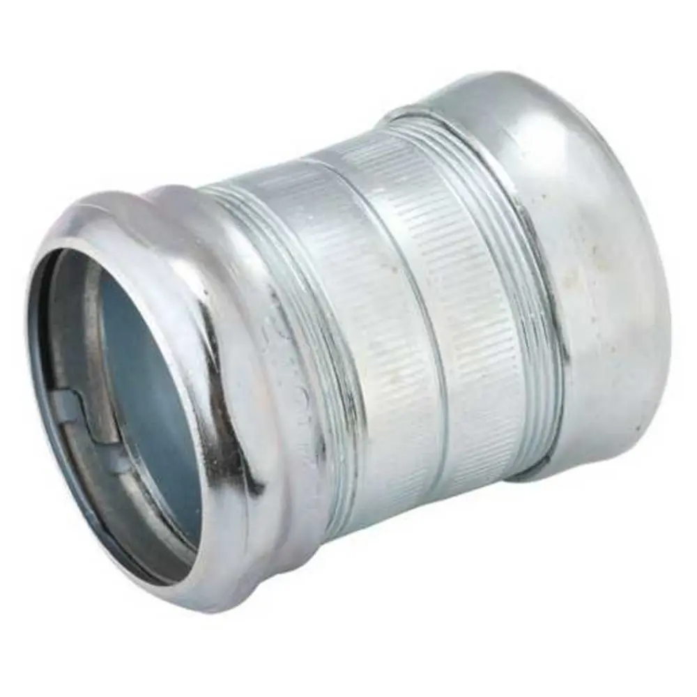 Compression Coupling, EMT, 2 In., Steel, Gray