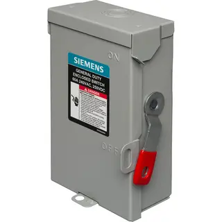 60A 240V 3-Pole Safety Switch, Non-Fused NEMA 1 General Duty