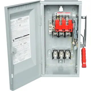 Safety Switch, 30A, 600V, 3-Pole, Fused w/ Neutral, NEMA 1, Heavy-Duty
