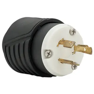 20A, 2-Pole 3-Wire Locking Device Plug, 125 VAC