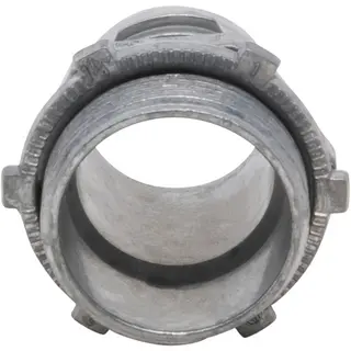 Flex Connector, 3/4 In., AC/MC, Screw-In, Die-Cast, Gray, Threaded
