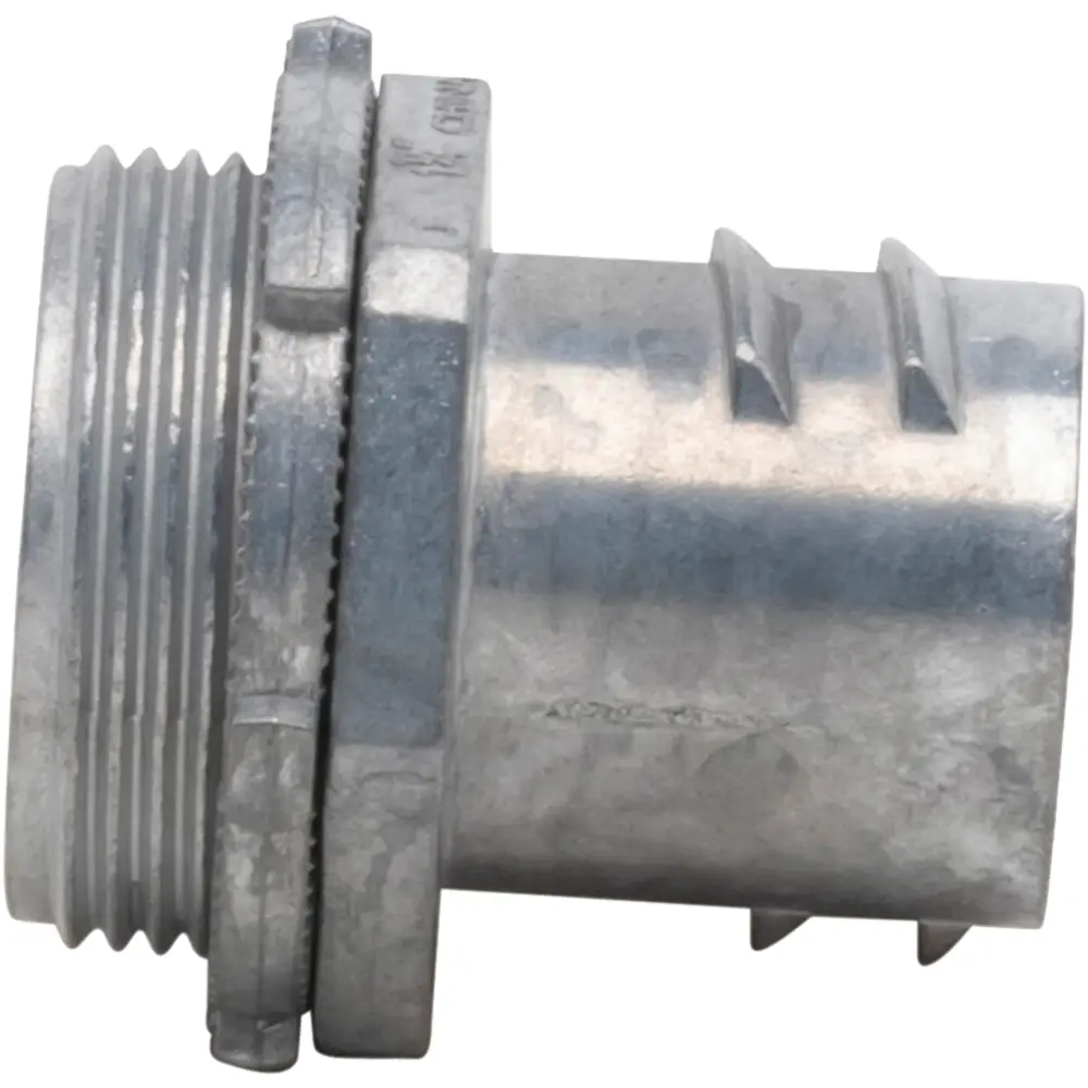 Flex Connector, 3/4 In., AC/MC, Screw-In, Die-Cast, Gray, Threaded