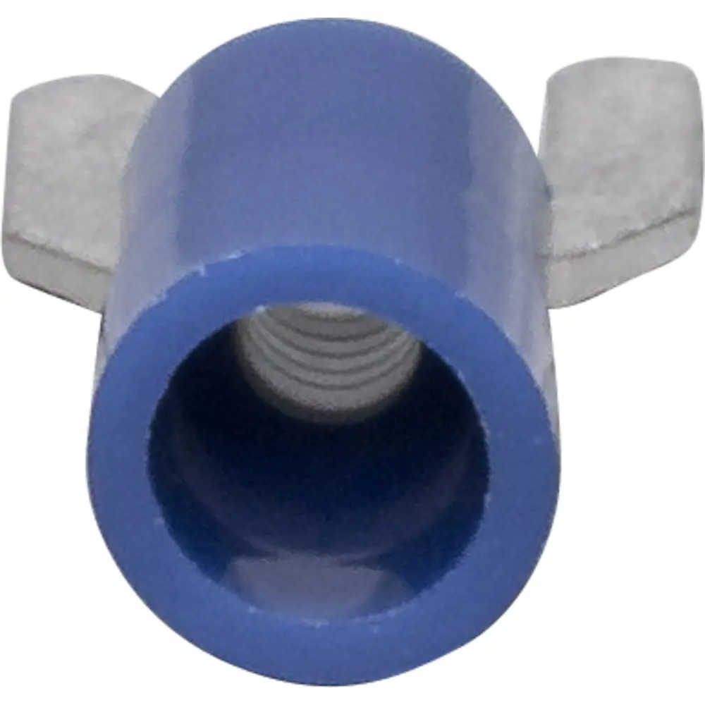 Spade Crimp Terminal, Blue, 16-14 AWG, 10 Stud Size, Nylon