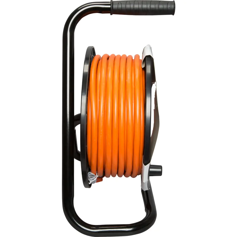Extension Cord, 50' Reel, 12/3, 15A, 125V, 4-Outlet, Orange