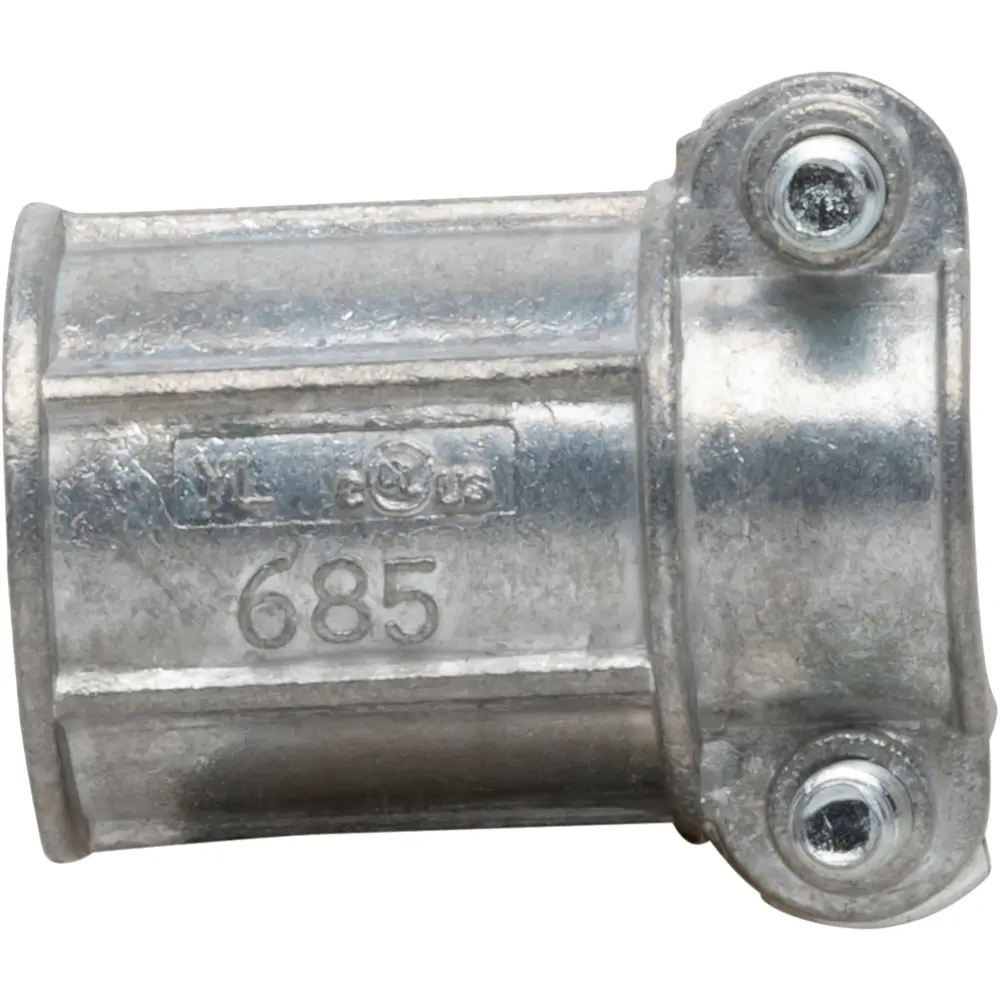 Combination Coupling, 3/8 In. to 1/2 In., EMT/ROMEX Screw to Clamp