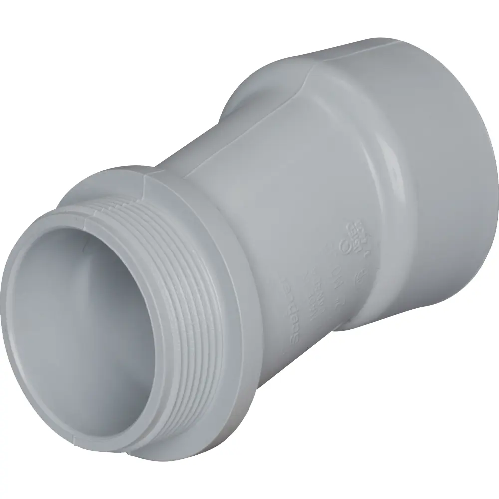 Meter Offset, 2 In., Slip/Thread, PVC, Gray