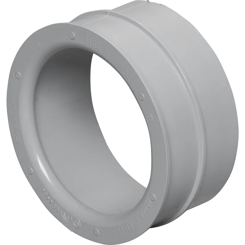 End Bell, 3 In., PVC, Gray, EB Series, Plain End