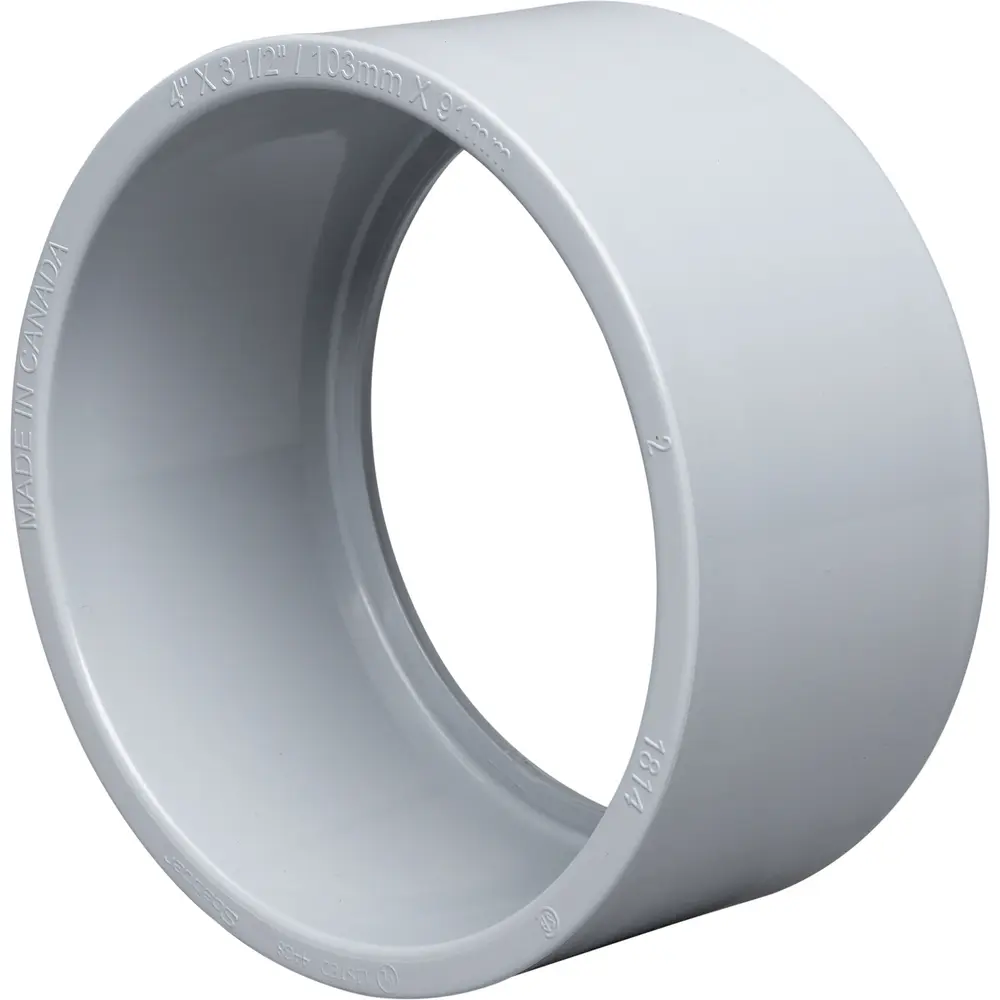 Reductor Pvc Reducer, 4 In. to 3-1/2 In., PVC, Gray