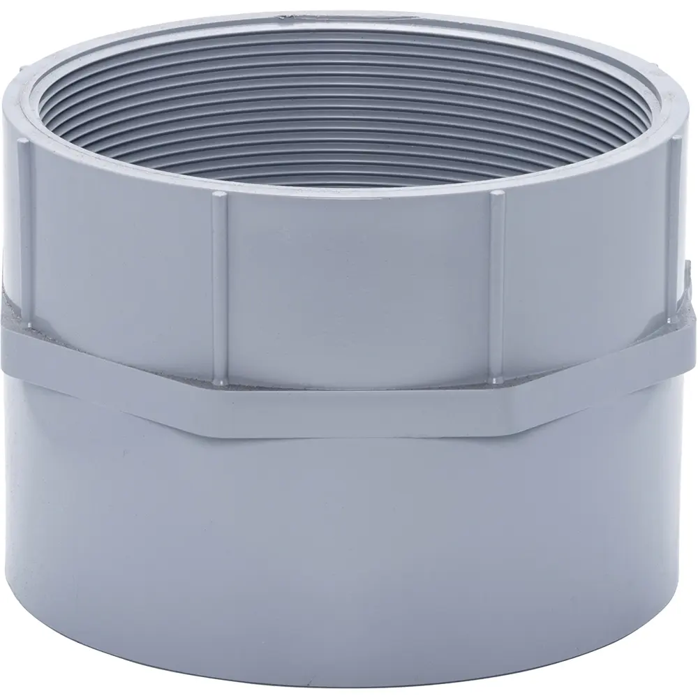 Adapter, 6 In., Female, PVC, Gray, Bell End