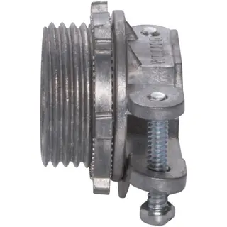 NM-B Connector, 1-1/2 In., 2-Screw, Oval, 1/3 to 1/0-3 AWG, Die