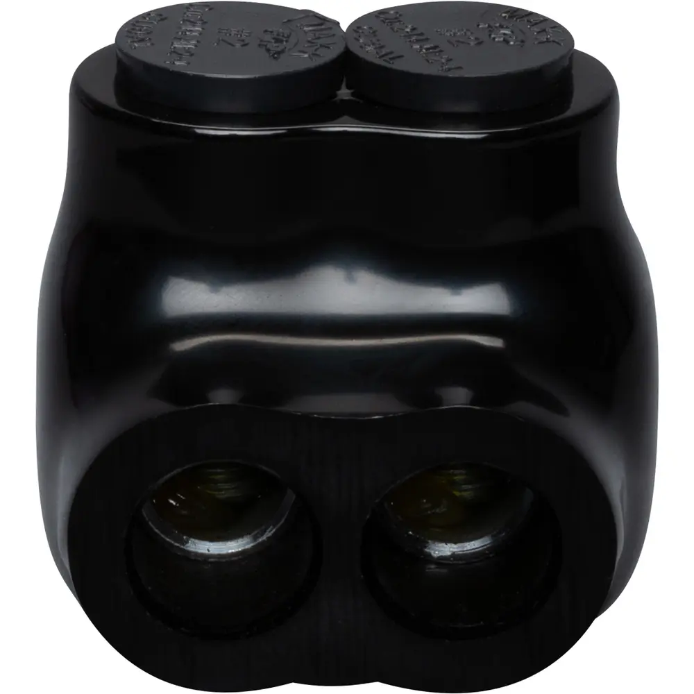 FUKAユニ黒2 Insulated Multi-Tap Connector, Black, 2-14 AWG, 2-Port, Plastisol