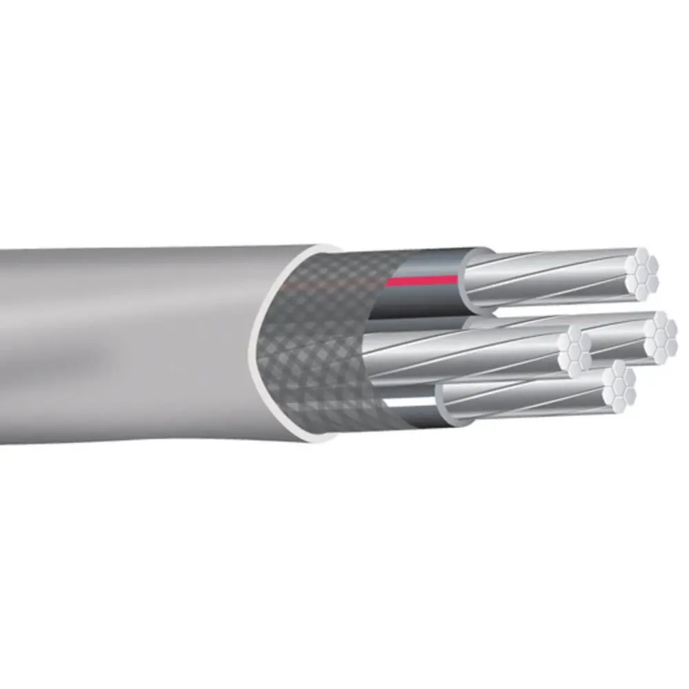 Service Entrance Cable, SER, 2AWG, Stranded, Aluminum, 4 Conductor, Cut ...