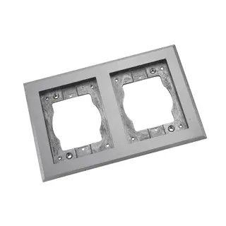 2-Gang Omnibox® Rectangular Carpet/Tile Flange, Aluminum
