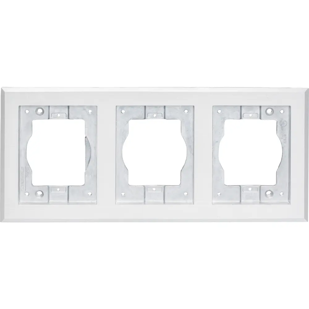 Omnibox® Rectangular Carpet/Tile Flange, 3-Gang, Aluminum