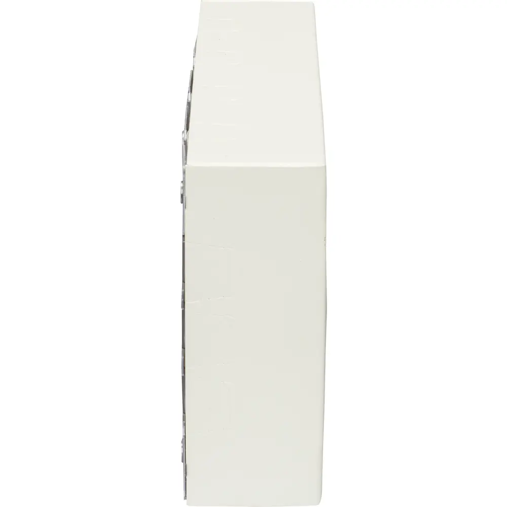 Switch & Receptacle Box Fitting, 4-Gang, Steel, Ivory, 500/700