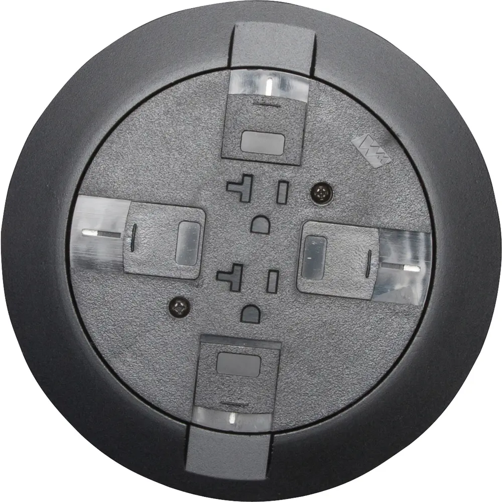 RC7 Multi-Service Assembled Poke-Thru Device, Black
