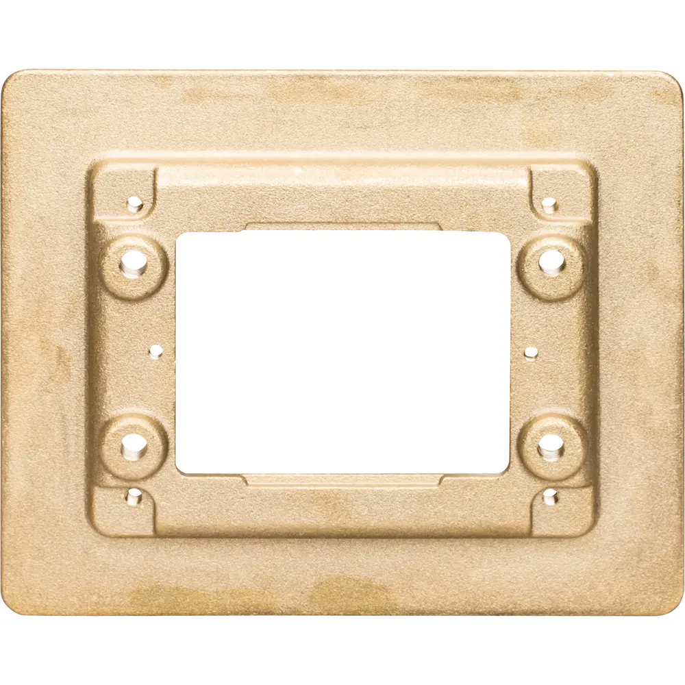 Single-Gang Omnibox® Rectangular Carpet/Tile Flange, Brass