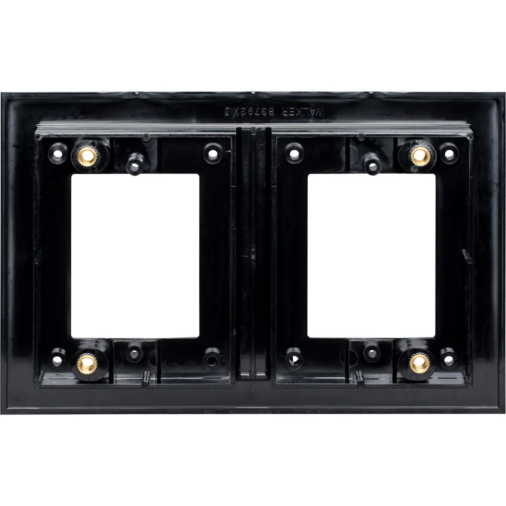 2-Gang Omnibox® Rectangular Carpet/Tile Flange, Black