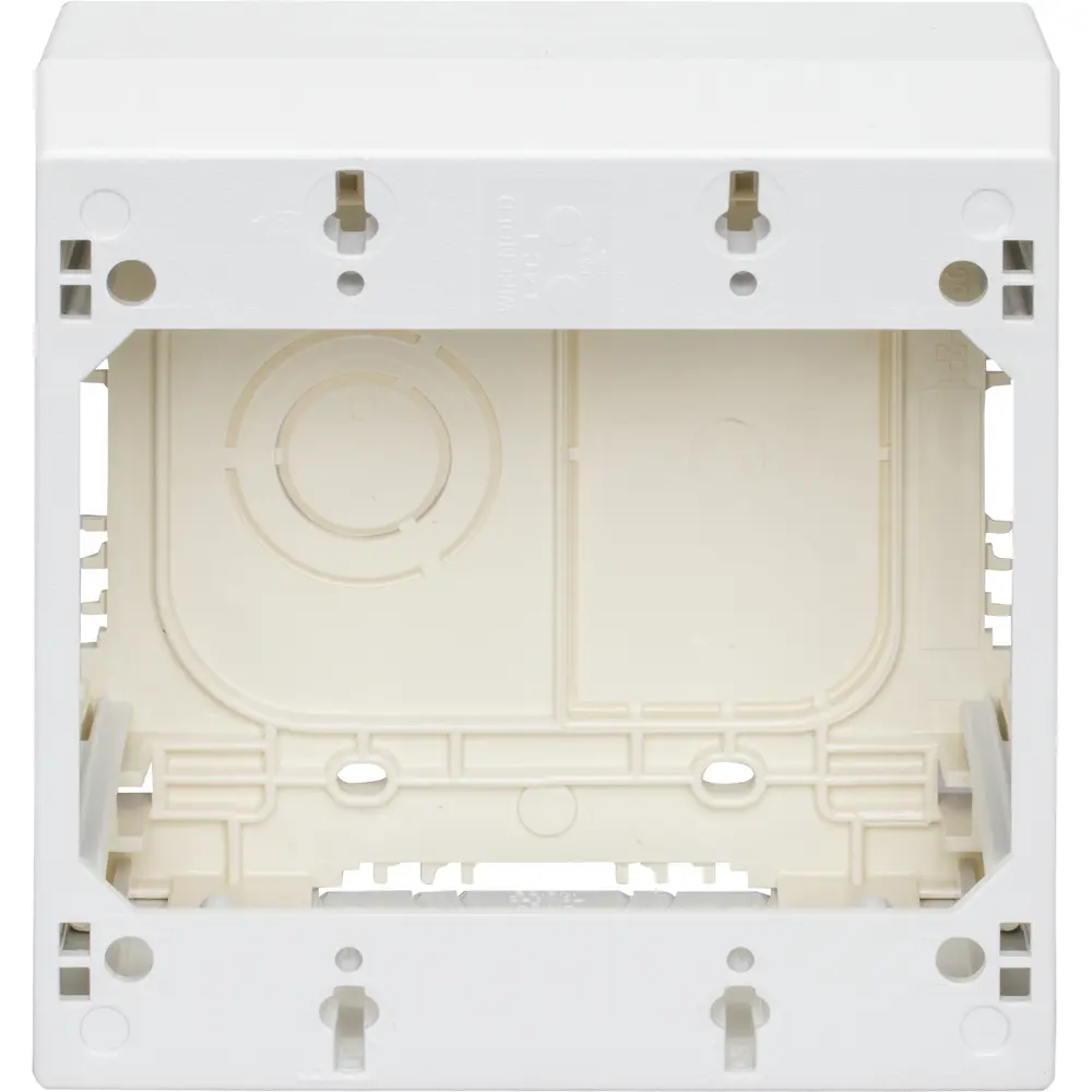 Device Box Fitting, 2-Gang Extra Deep, PVC, White, 400/800/2300/2300D