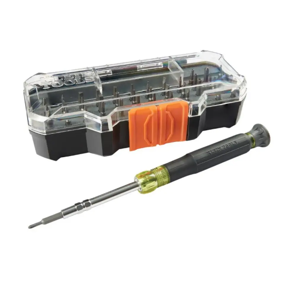 Klein Precision Screwdriver Set With Push Open Case, Non Electric