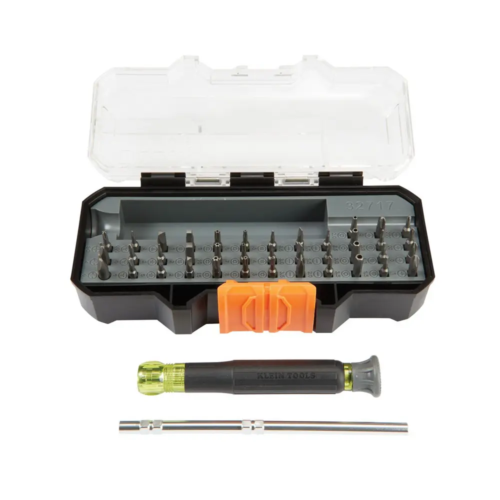 Klein Precision Screwdriver Set With Push Open Case, Non Electric