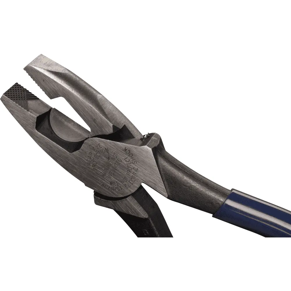 Rudedog USA 9-Inch Lineman Pliers With Side Cutters - Aggressive Knurl, Dipped Handles, Tether Hole