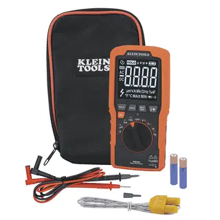 Slim Digital Multimeter, TRMS Auto-Ranging, 600 VAC, Temp