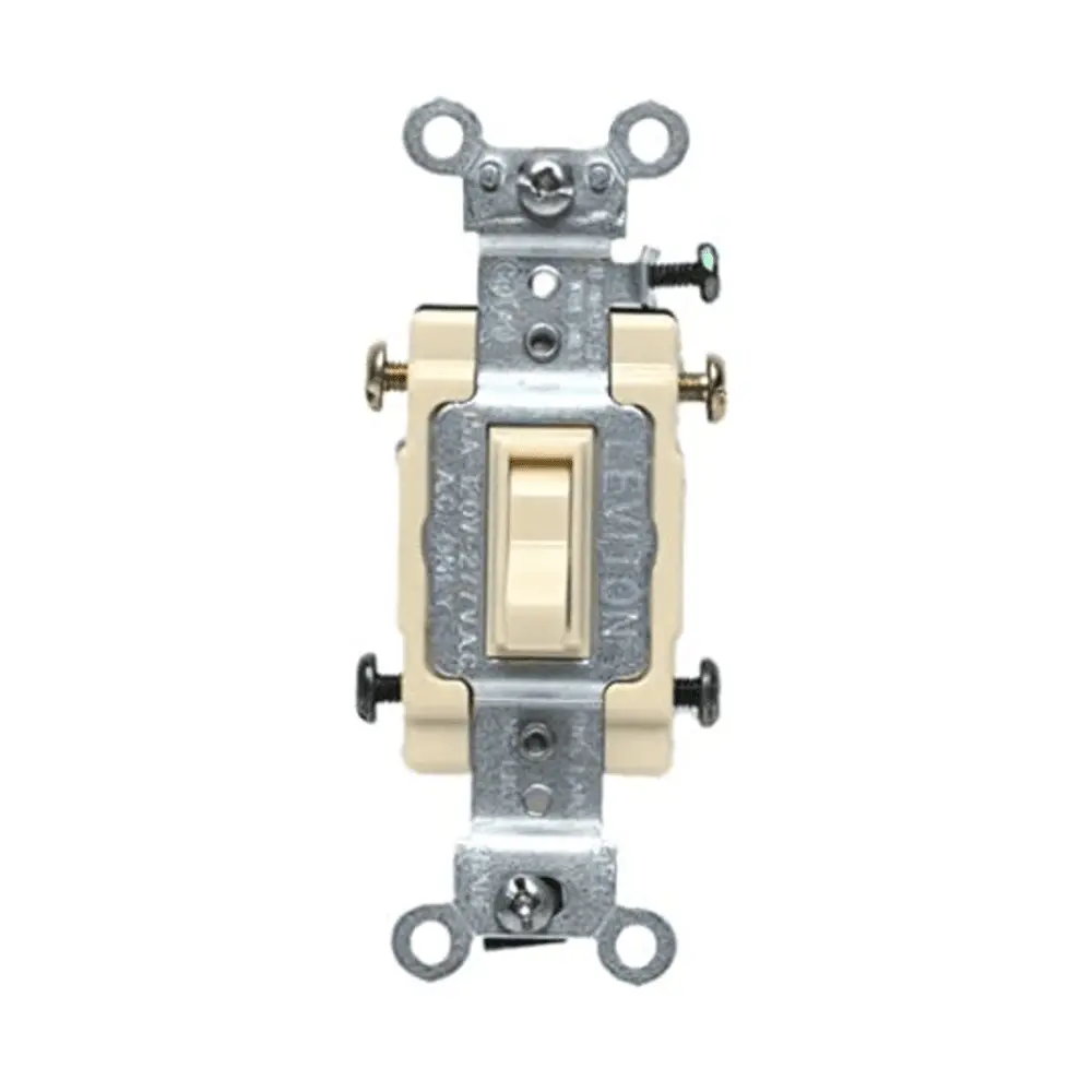 15A 120/277V Toggle Switch, 4-Way, Ivory