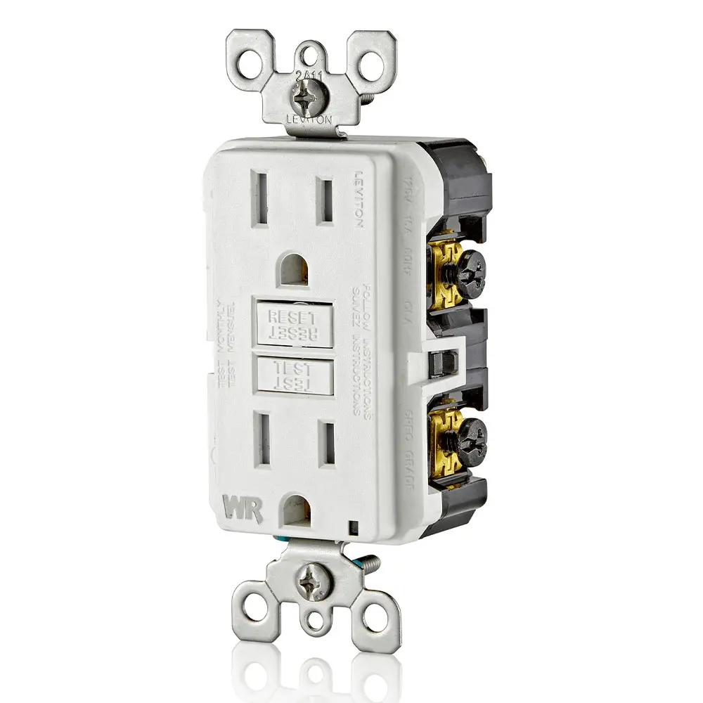 15A 125V 5-15R SmartlockPro® Tamper-Resistant GFCI Receptacle/Outlet w ...