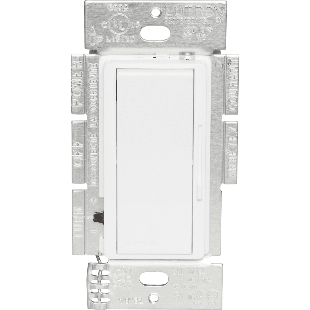 Lutron DVCL153PWH Diva LED+ Dimmer, Gloss Finish, SinglePole/3Way