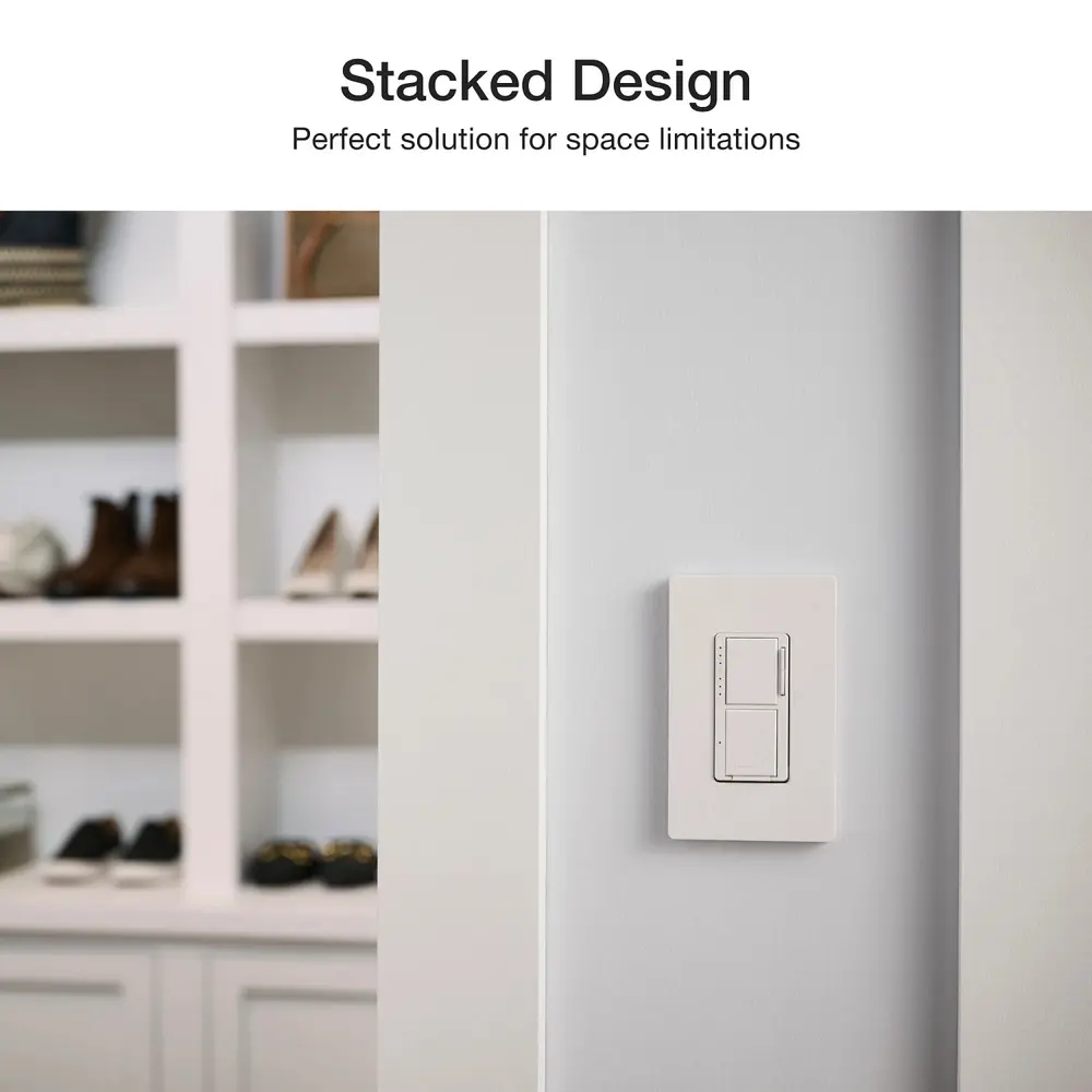 トトロンロンページ 120 VAC 2.5 A Maestro Dual LED+ Control Dimmer/Switch, 75 W, White