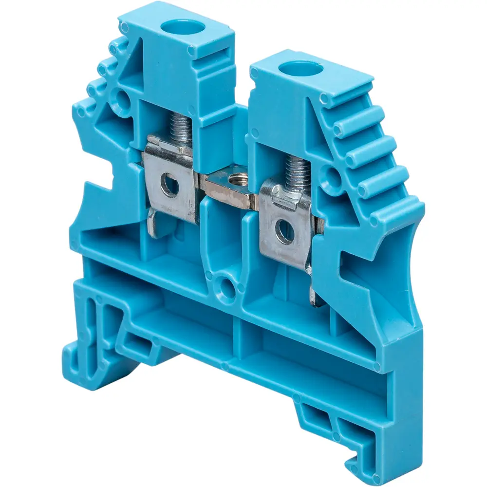 30A Terminal Blocks, Blue, 26 to 10 AWG, DIN Rail
