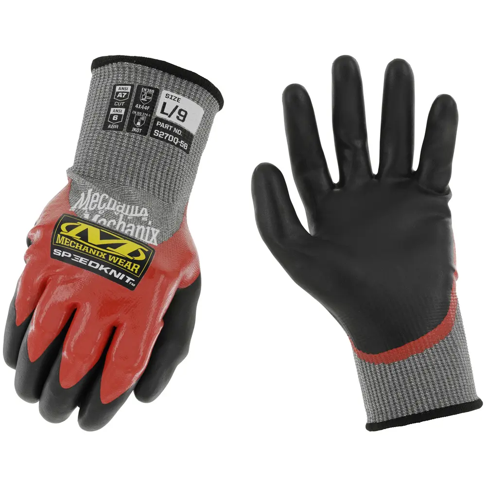 Medium, Red, SpeedKnit™ Chemical Coated Knit Work Gloves