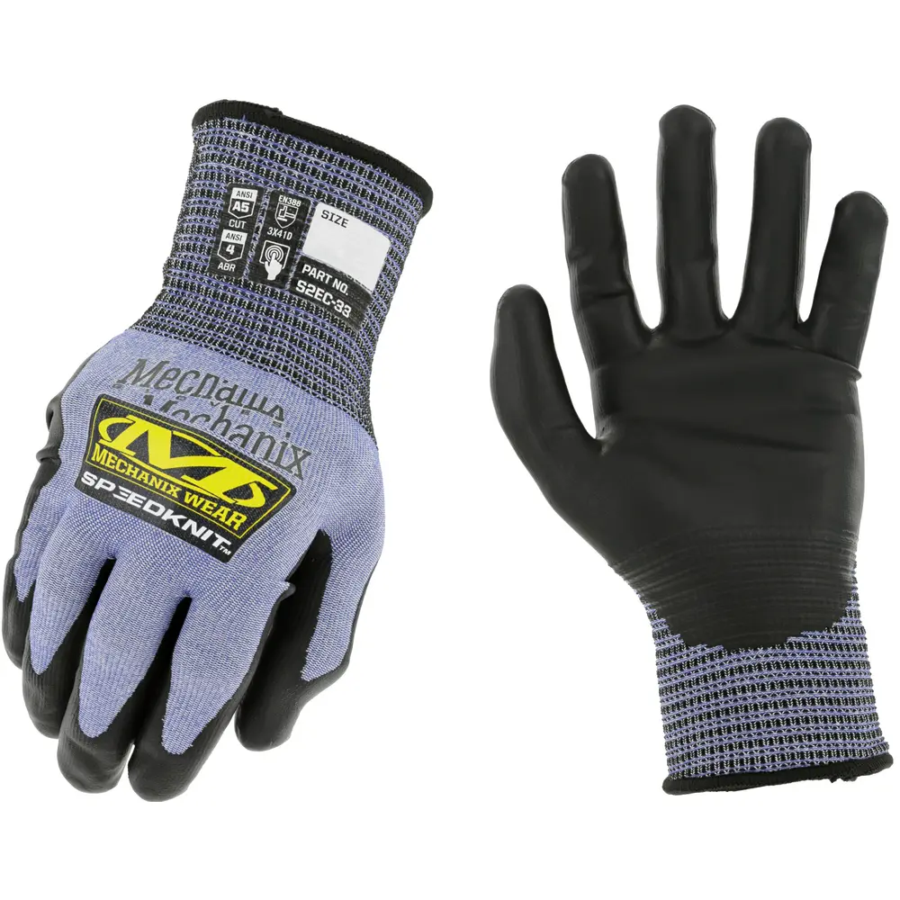 XX-Large, Light Blue, SpeedKnit™ ANSI A5 Coated Knit Work Gloves