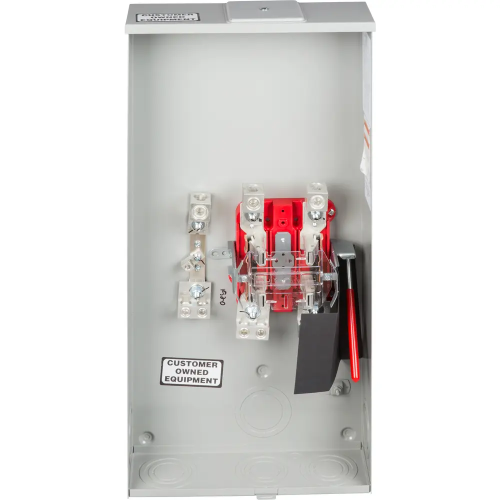 200 A 600 VAC Single-Phase 4-Jaw Ringless Meter Socket, Single Position ...
