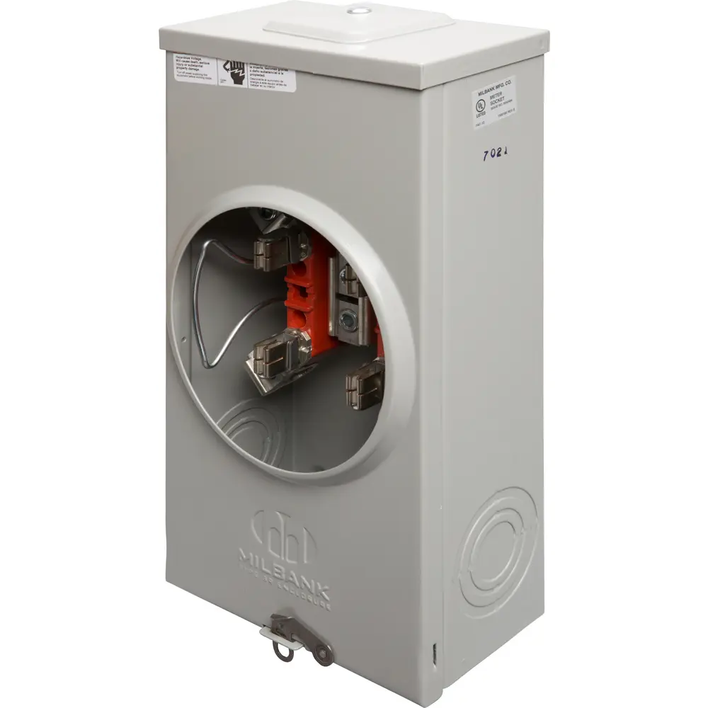 Prise Compteur Milbank U3990-XL-200 1 Phase 200A - Acier Galvanisé Neuf - Pour Pro Ou Bricoleur