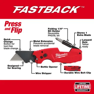FASTBACK™ 6-IN-1 Folding Utility Knife